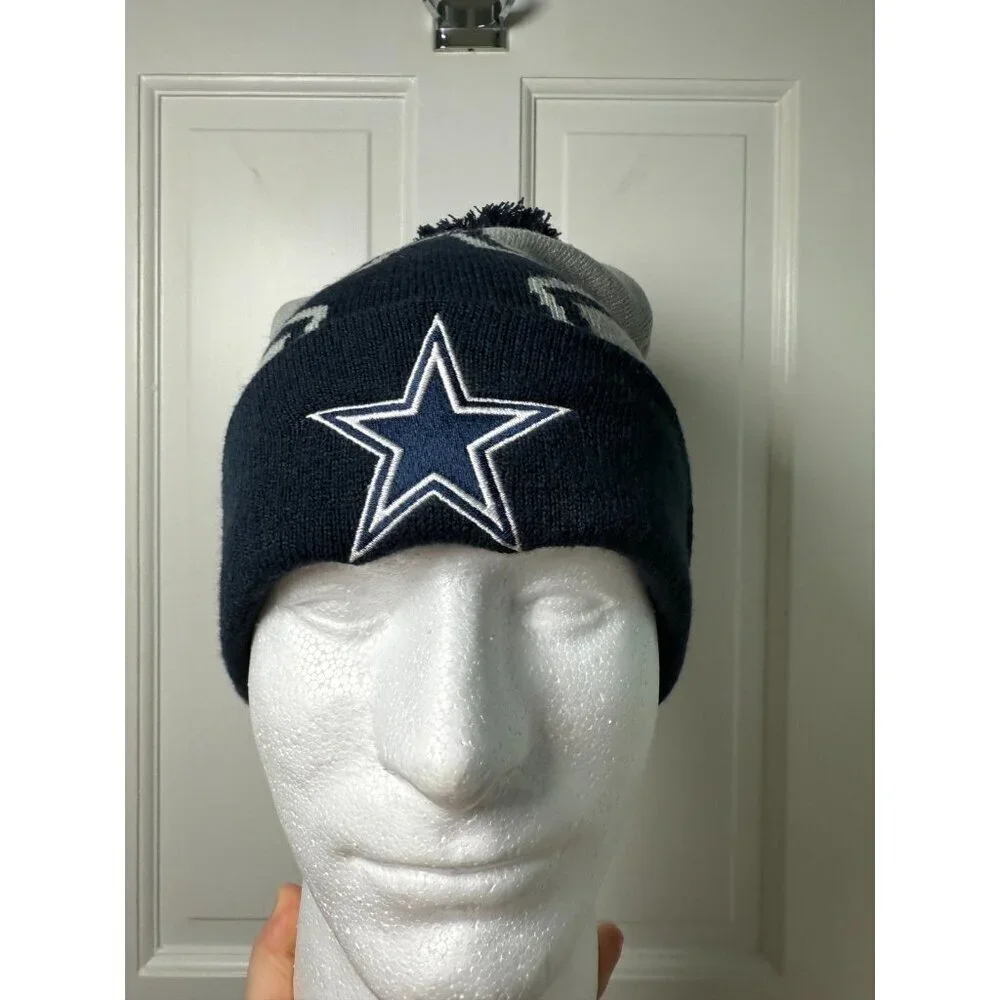 Ultra Game NFL Knit Dallas Cowboys Winter Hat Beanie with Pom Pom - OS